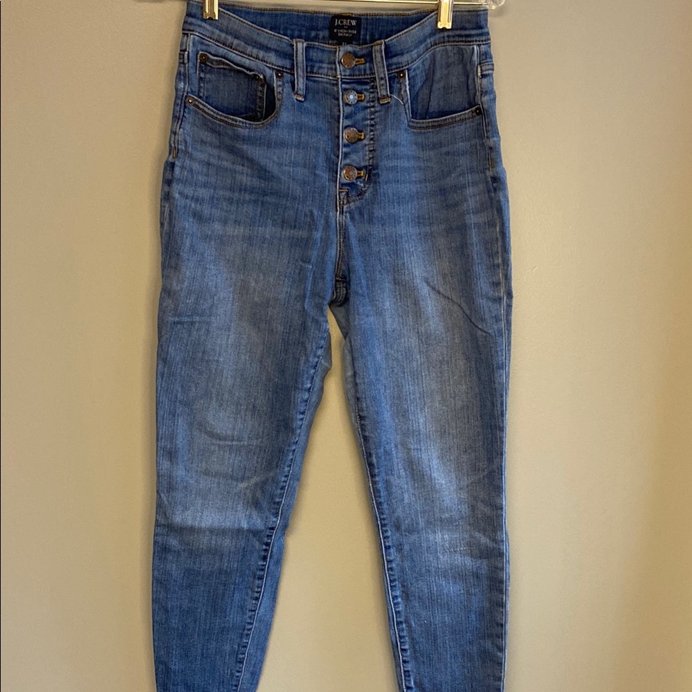 J. Crew Blue High Rise Jeans with Slim Tapered Fit (27x26)
